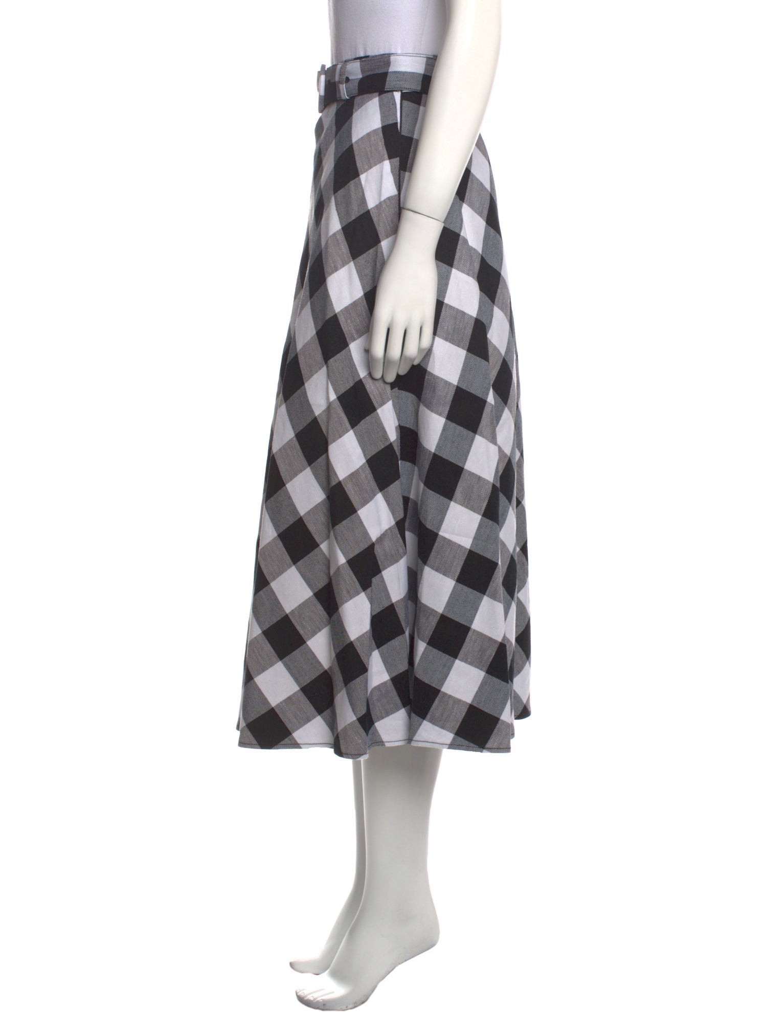Kate Spade New York Plaid Print Midi Length Skirt